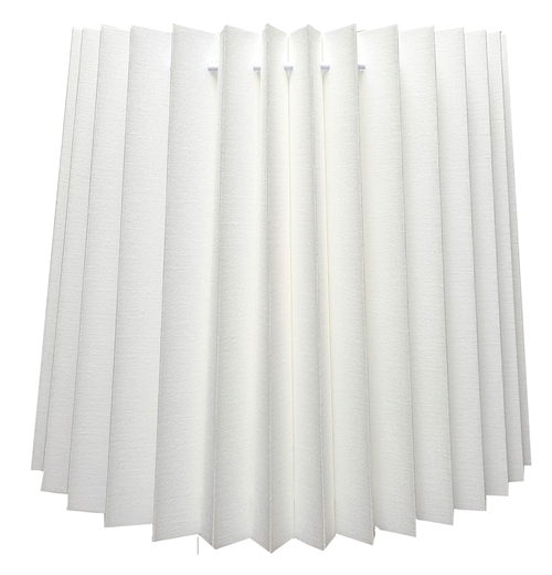 Plissé cylinder 20x21x26 L-E27 creme bomuld uden låg